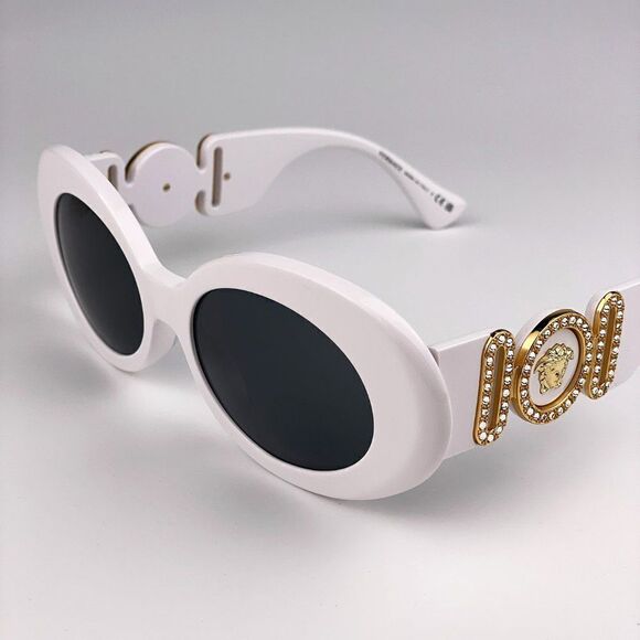NEW Versace VE4426BU 314/87 MAXI MEDUSA BIGGIE White Dark  Gray Oval Sunglasses main image 11